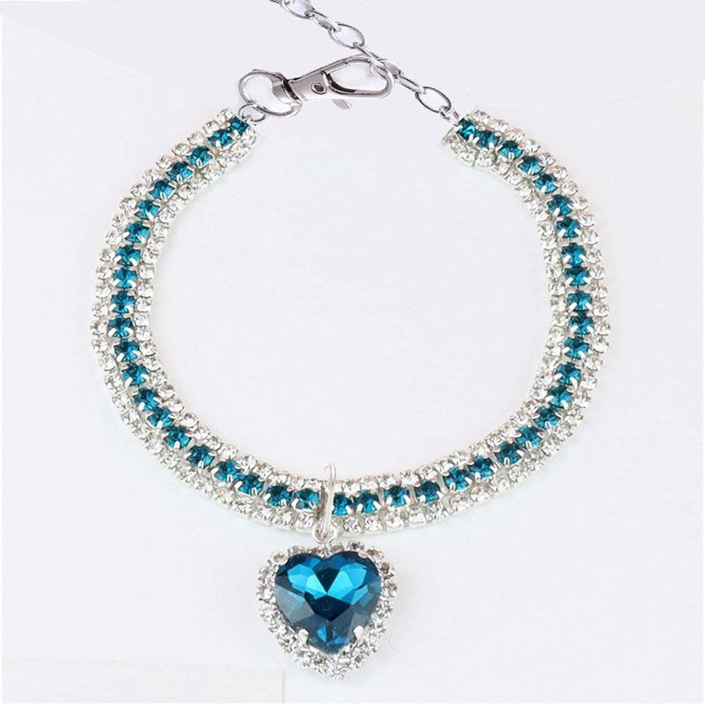 NEW Sparkling Bling Swarovski Crystal Rhinestone Heart Pet Collar: Cat O… - Picture 4 of 7